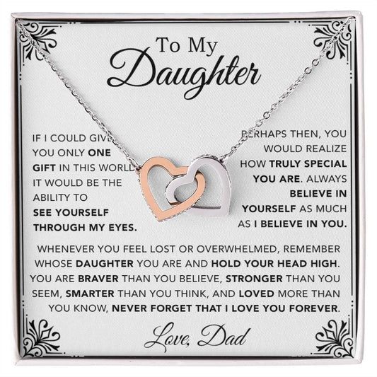 To My Daughter Necklace, Gift for Daughter from Dad, Father Daughter Necklace 1_12