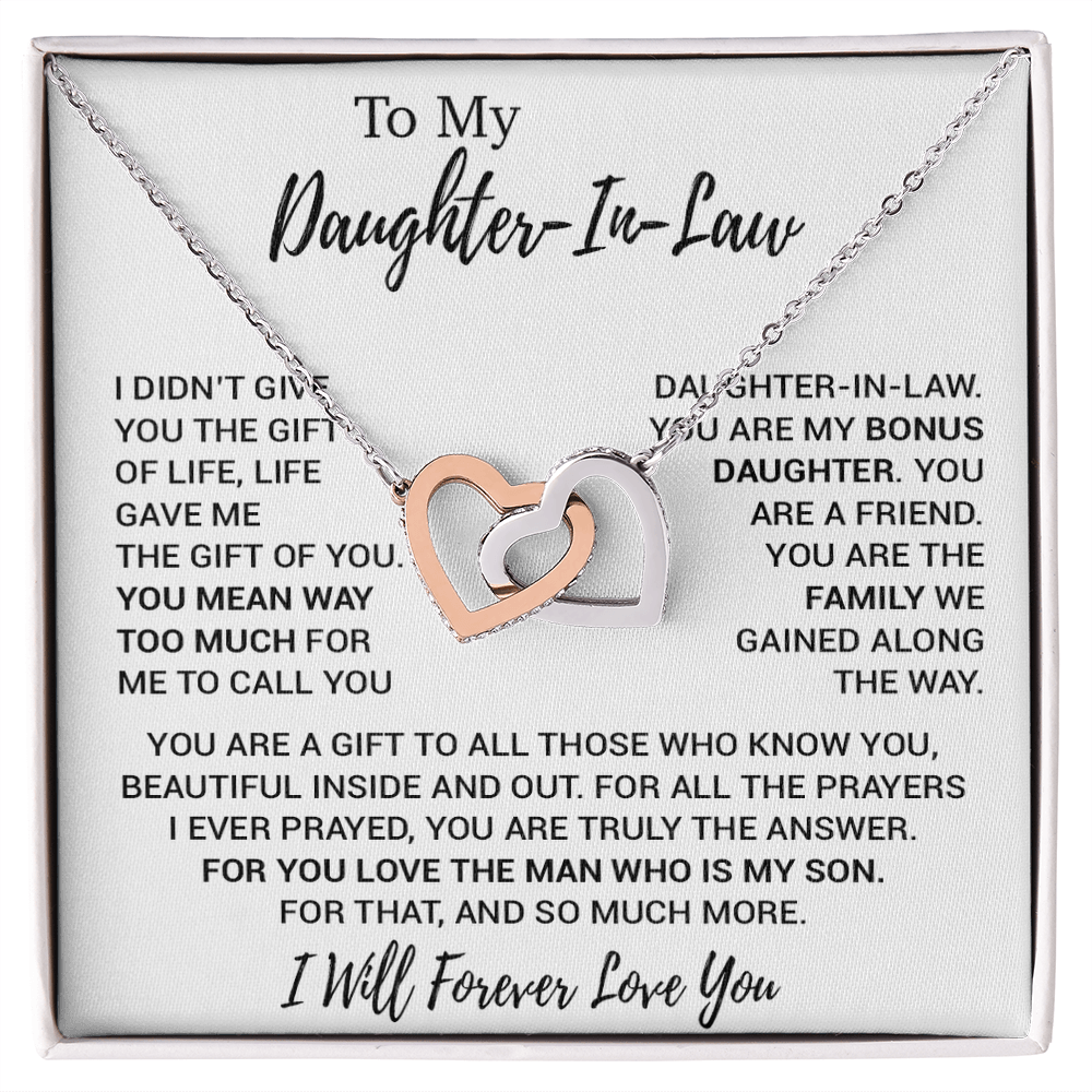 To My Daughter-In-Law Necklace, Gift For Daughter In Law, Daughter In Law Gift