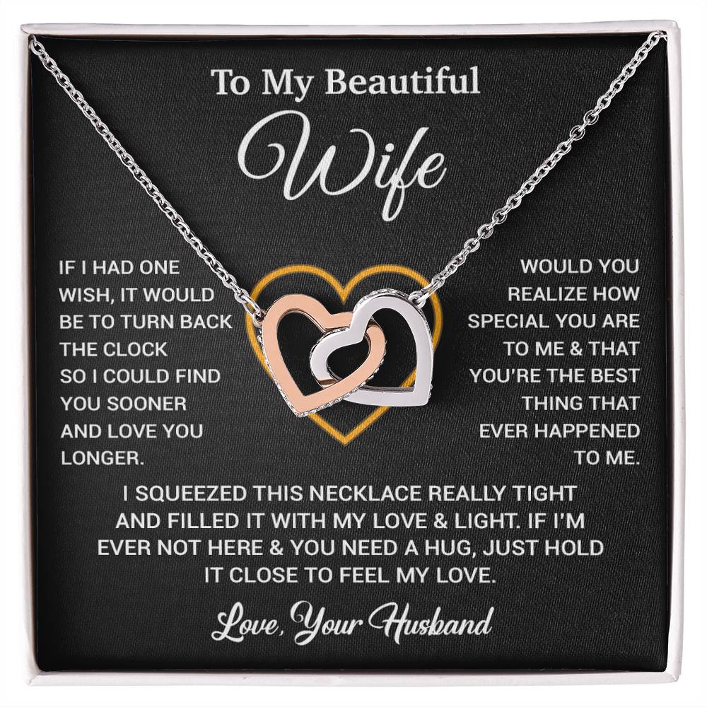 To My Wife Necklace, Gift For Wife, Anniversary Gift For Wife, Necklace For Wife 28_5_Black
