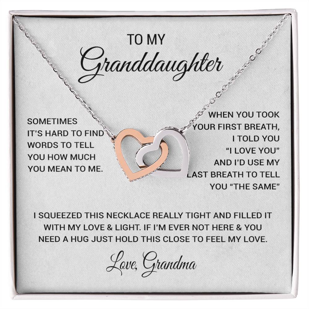 To My Granddaughter Necklace, Xmas Birthday Gift For Granddaughter from Grandma