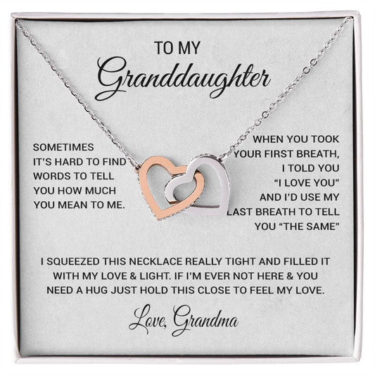 To My Granddaughter Necklace, Xmas Birthday Gift For Granddaughter from Grandma