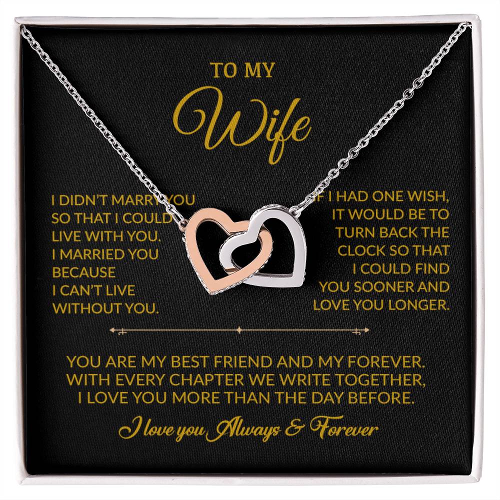 To My Wife Necklace, Gift For Wife, Anniversary Gift For Wife, Necklace For Wife 4_8_Gold