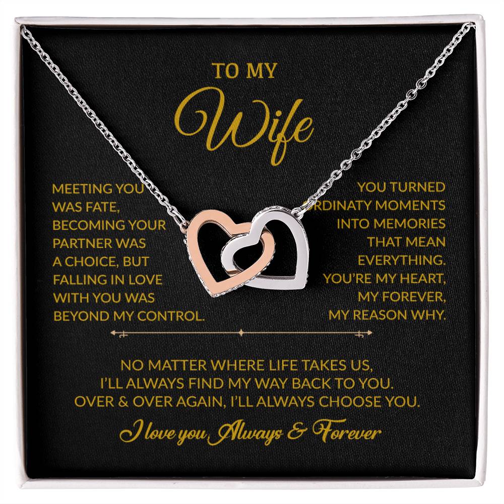 To My Wife Necklace, Gift For Wife, Anniversary Gift For Wife, Necklace For Wife 3_8_Gold