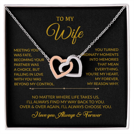 To My Wife Necklace, Gift For Wife, Anniversary Gift For Wife, Necklace For Wife 3_8_Gold