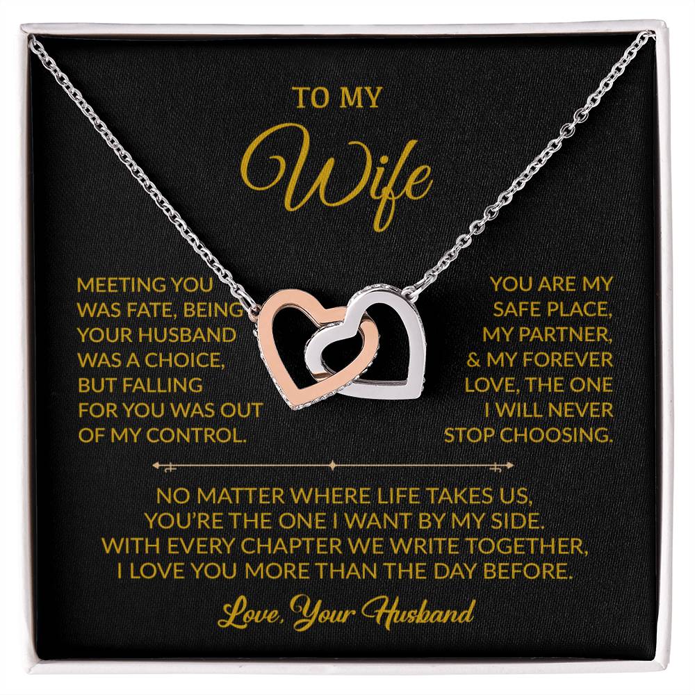 To My Wife Necklace, Gift For Wife, Anniversary Gift For Wife, Necklace For Wife 17_8_Gold