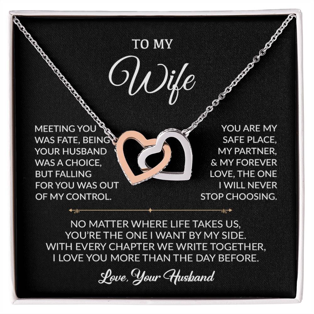 To My Wife Necklace, Gift For Wife, Anniversary Gift For Wife, Necklace For Wife 17_8_Black
