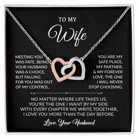 To My Wife Necklace, Gift For Wife, Anniversary Gift For Wife, Necklace For Wife 17_8_Black
