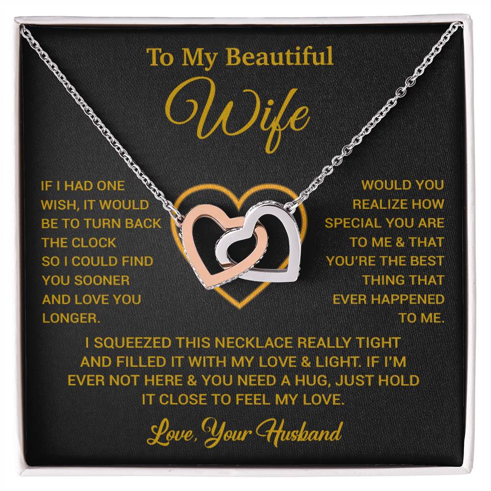 To My Wife Necklace, Gift For Wife, Anniversary Gift For Wife, Necklace For Wife 28_5_Gold