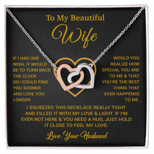 To My Wife Necklace, Gift For Wife, Anniversary Gift For Wife, Necklace For Wife 28_5_Gold