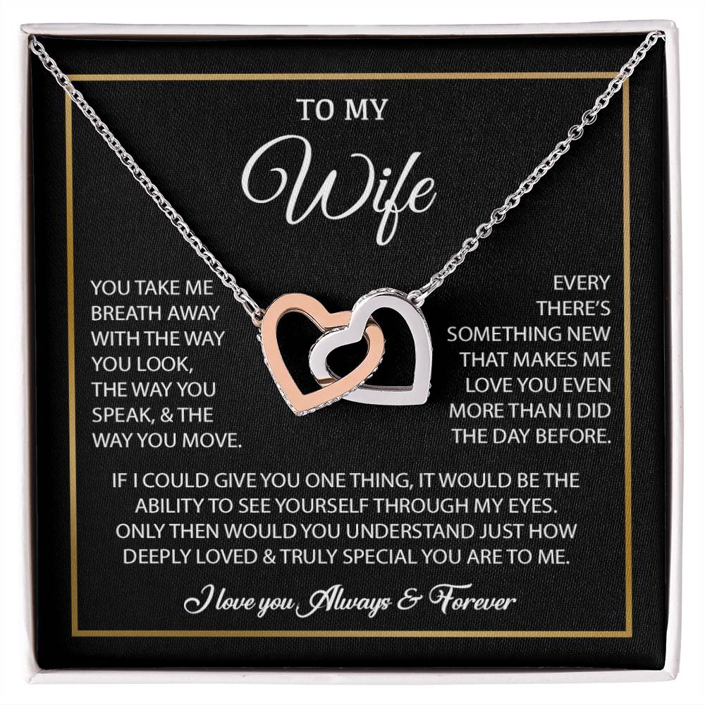 To My Wife Necklace, Gift For Wife, Anniversary Gift For Wife, Necklace For Wife 25_7_Black