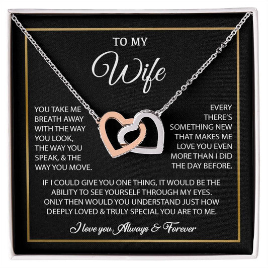 To My Wife Necklace, Gift For Wife, Anniversary Gift For Wife, Necklace For Wife 25_7_Black