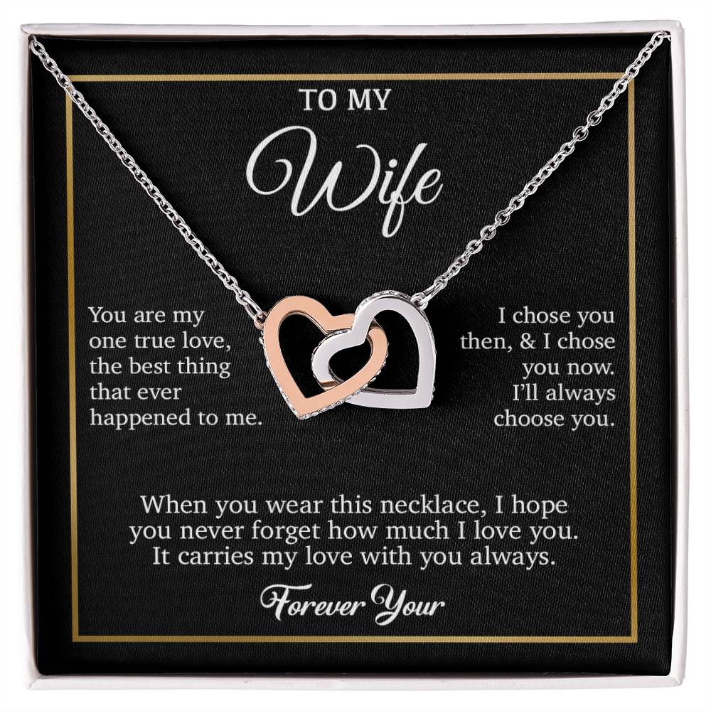 To My Wife Necklace, Gift For Wife, Anniversary Gift For Wife, Necklace For Wife 14_8_Black