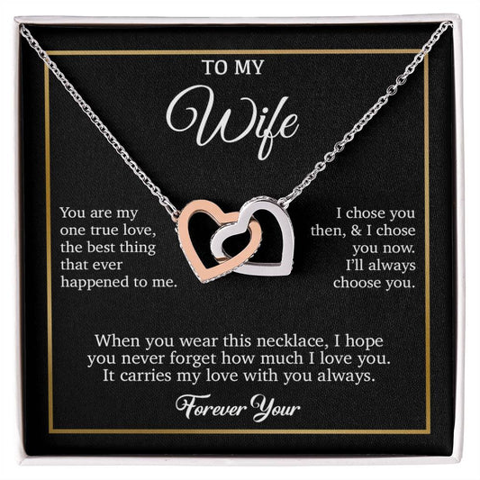 To My Wife Necklace, Gift For Wife, Anniversary Gift For Wife, Necklace For Wife 14_8_Black