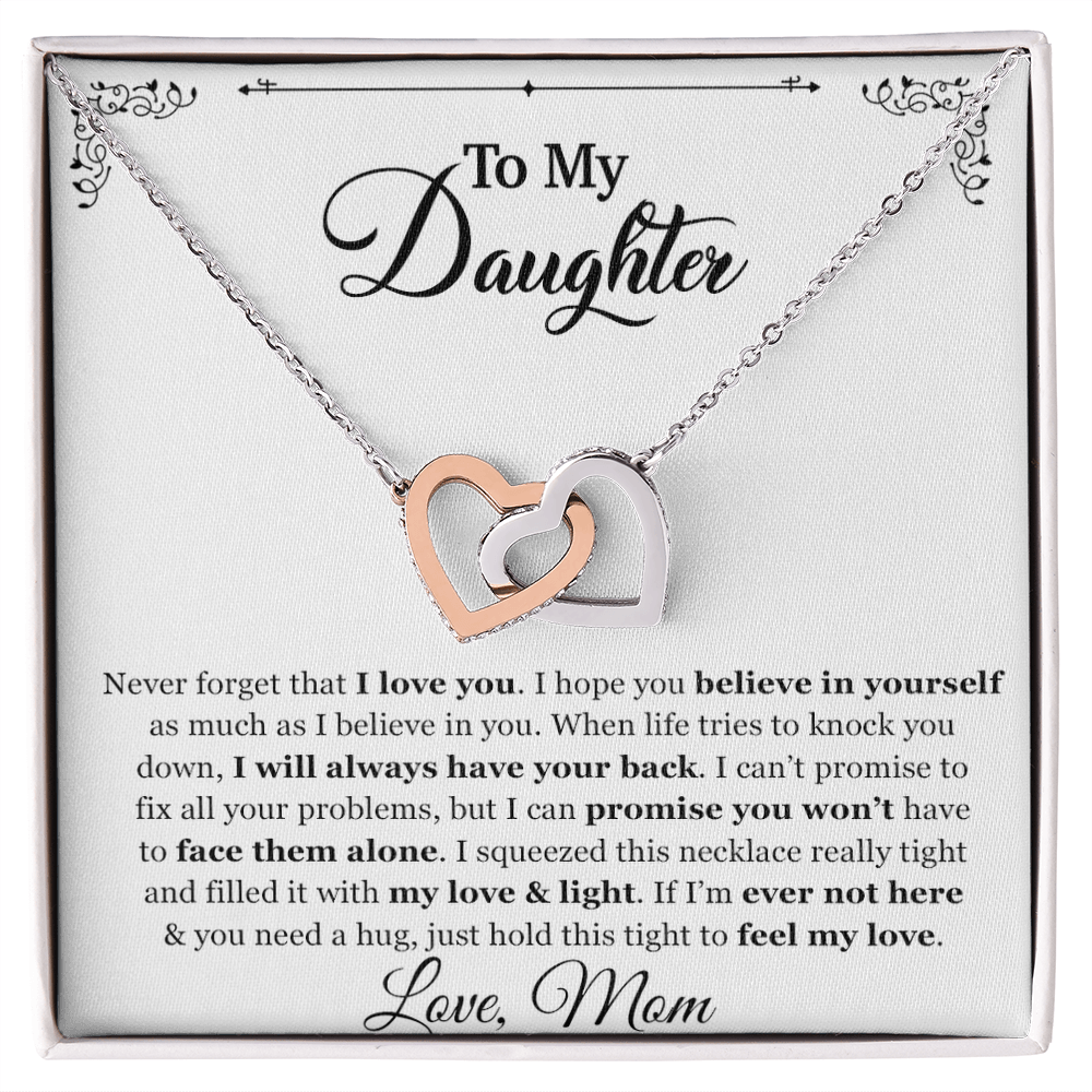 To My Daughter Necklace, Gift for Daughter from mom, Daughter Father Necklace