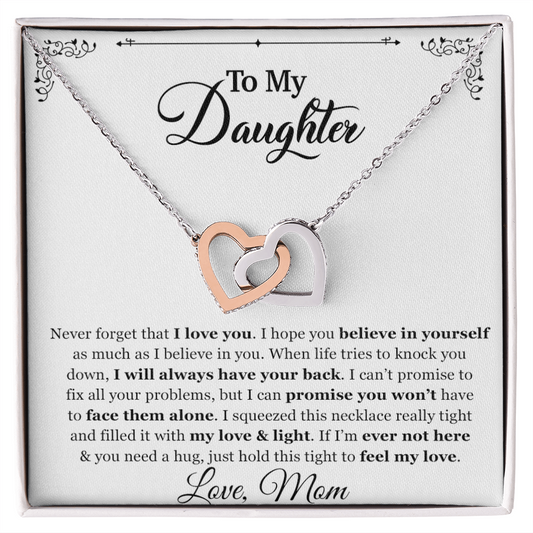 To My Daughter Necklace, Gift for Daughter from mom, Daughter Father Necklace