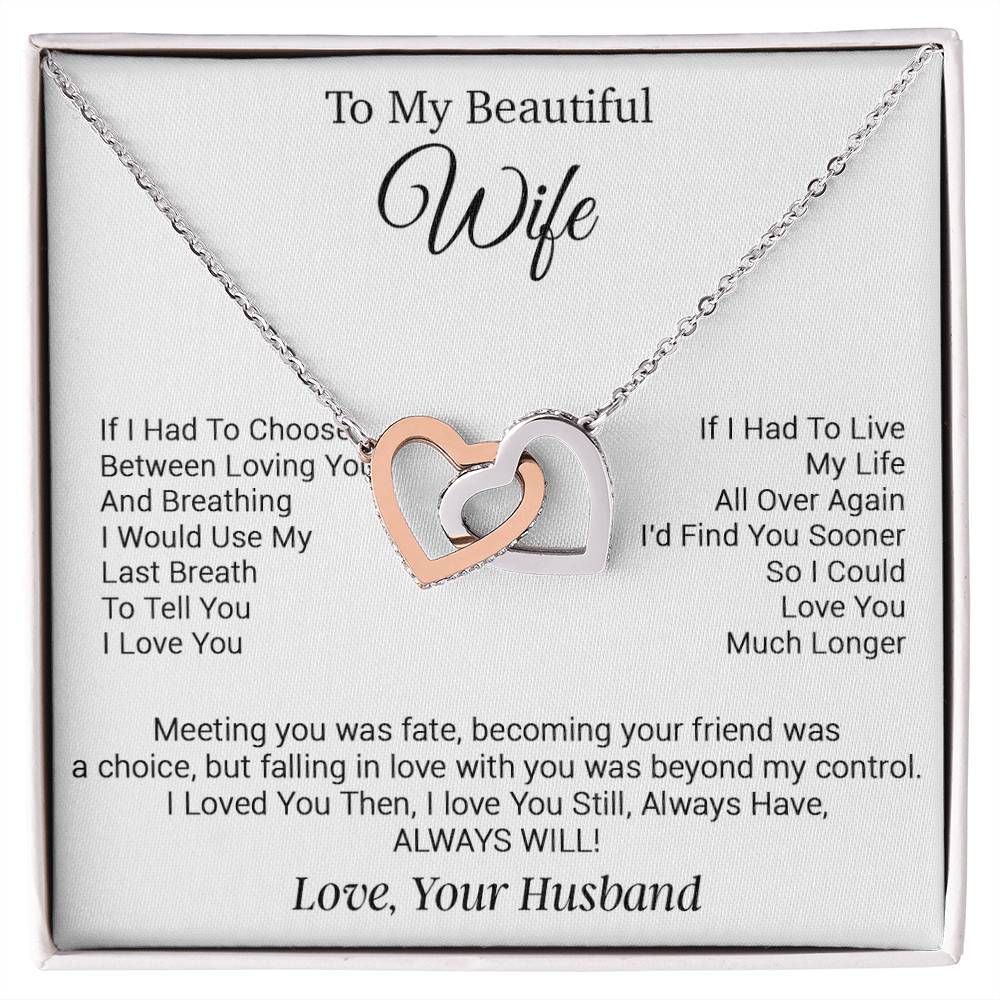 To My Wife Necklace, Gifts from Husband, Valentine Gifts for Her, Birthday Gift