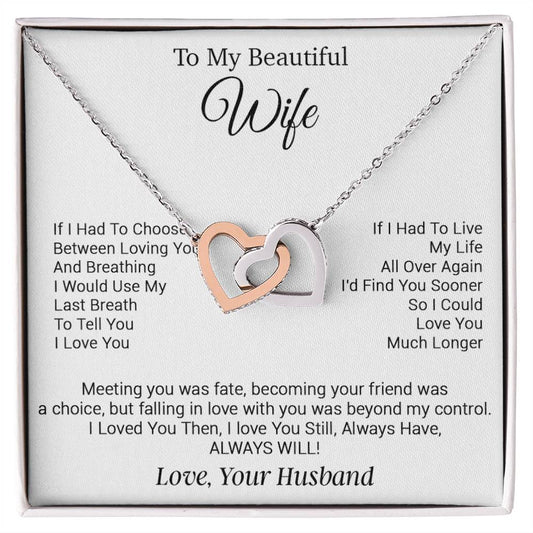 To My Wife Necklace, Gifts from Husband, Valentine Gifts for Her, Birthday Gift
