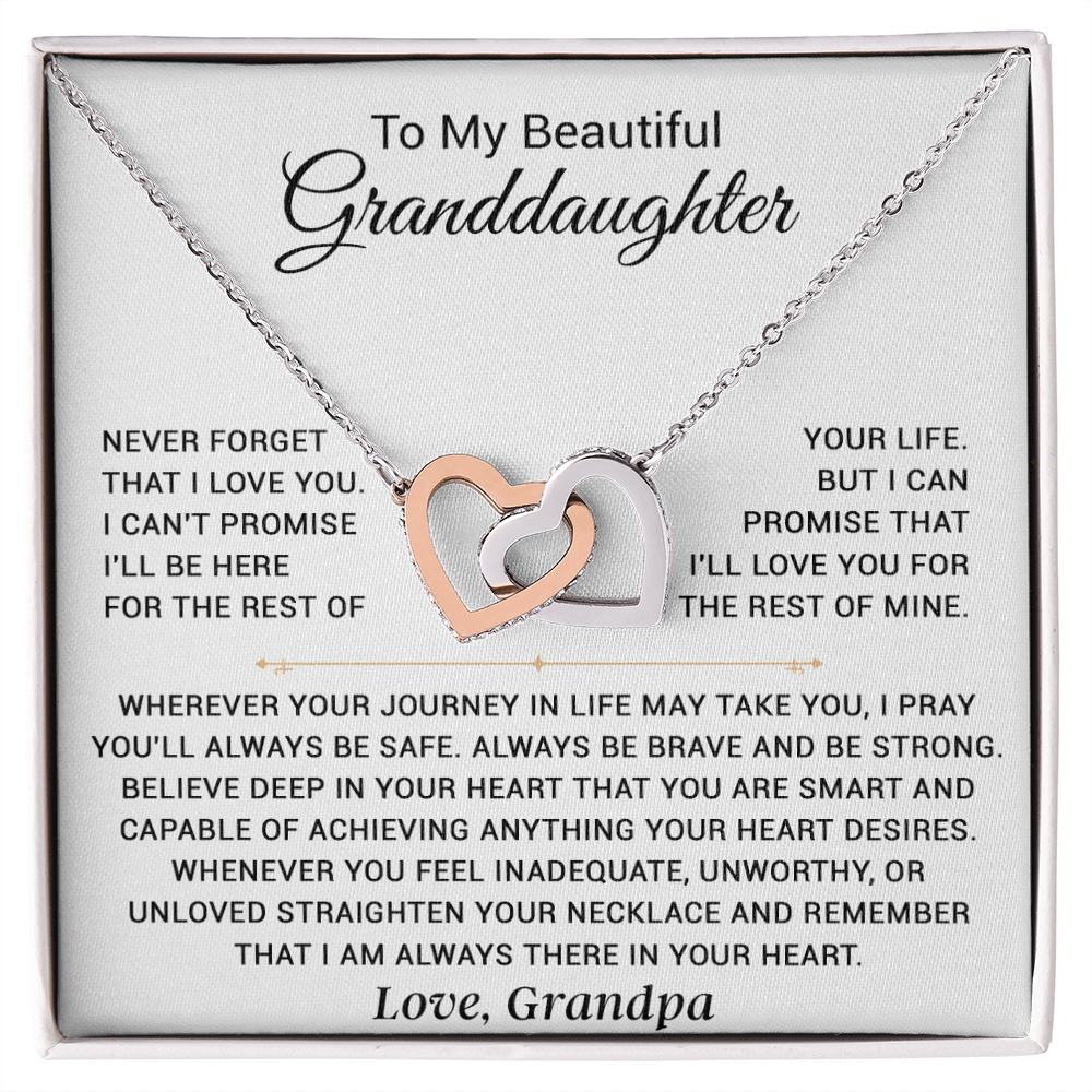 To My Granddaughter Necklace, Granddaughter Gift from Grandpa, Christmas Gift 10_4