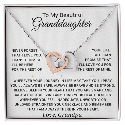 To My Granddaughter Necklace, Granddaughter Gift from Grandpa, Christmas Gift 10_4