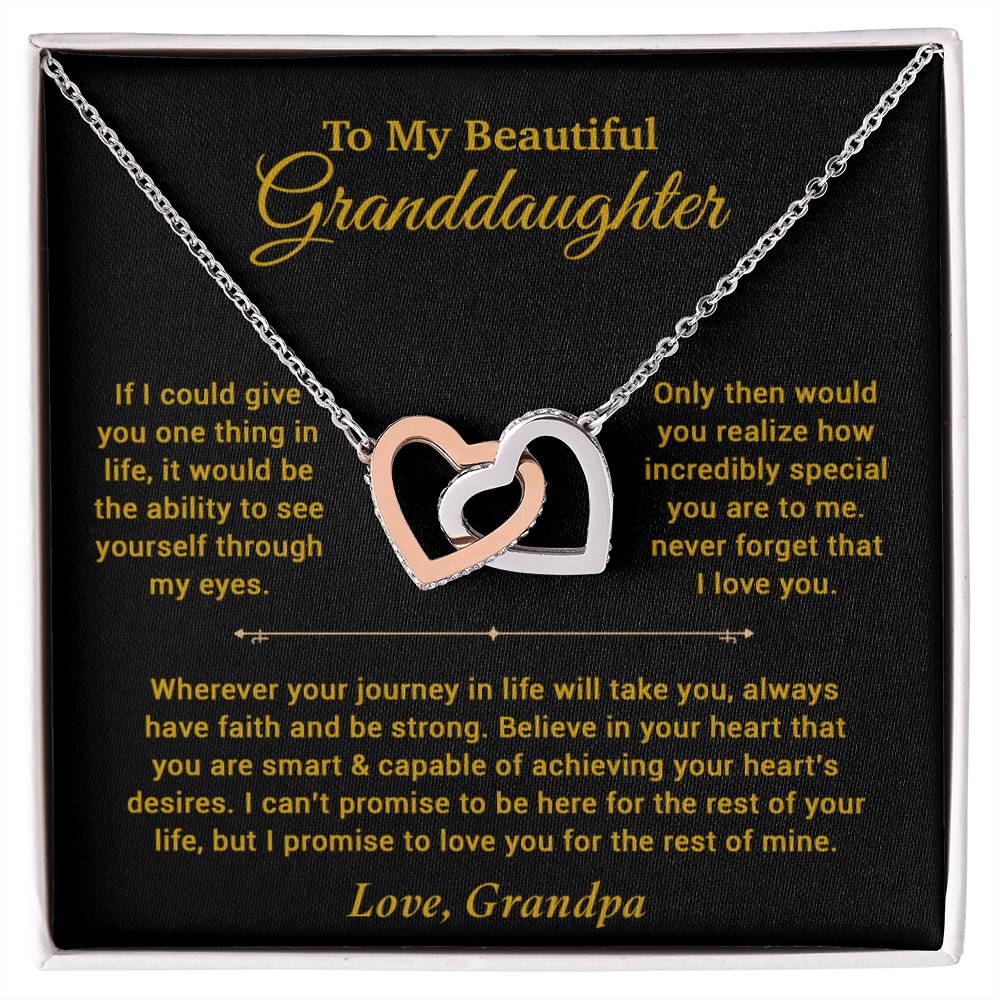 To My Granddaughter Necklace, Birthday Gift For Granddaughter, Birthday Gifts 10_6_Gold