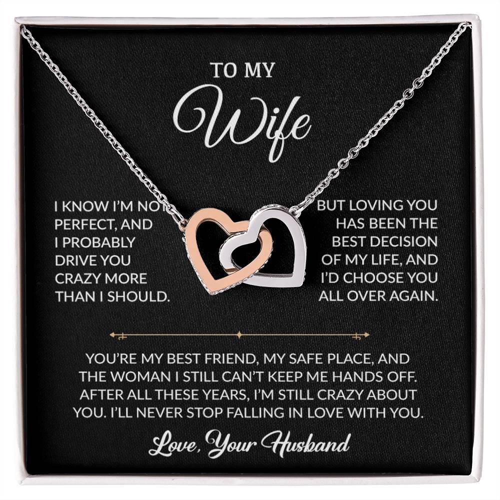 To My Wife Necklace, Gift For Wife, Anniversary Gift For Wife, Necklace For Wife 3_9_Black