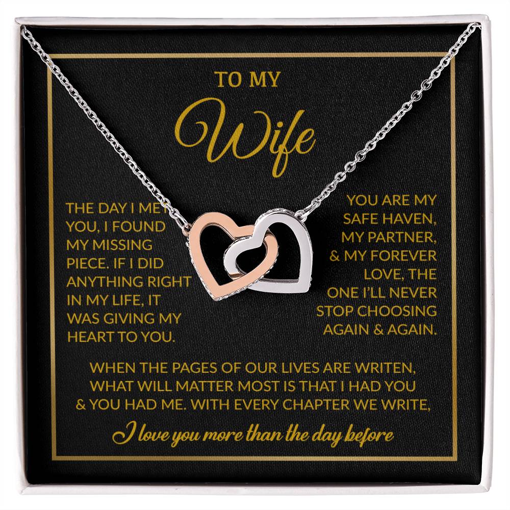 To My Wife Necklace, Gift For Wife, Anniversary Gift For Wife, Necklace For Wife 26_7_Gold