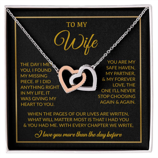 To My Wife Necklace, Gift For Wife, Anniversary Gift For Wife, Necklace For Wife 26_7_Gold
