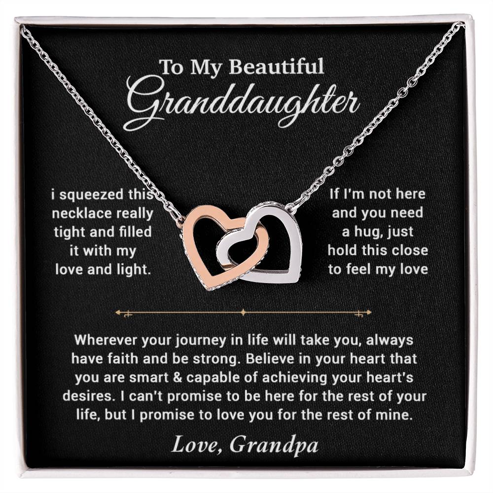 To My Granddaughter Necklace, Birthday Gift For Granddaughter, Birthday Gifts 11_6_Black