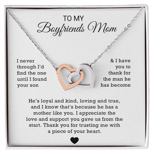 To My Boyfriends Mom Necklace, Gift for Boyfriends Mom, Boyfriends Mom Gift