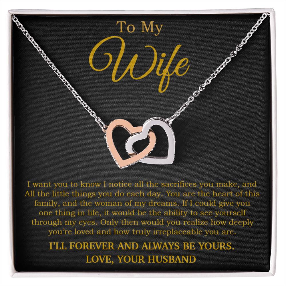 To My Wife Necklace, Mother's Day Gift from Husband, Wife Birthday Gift 29_5_Gold