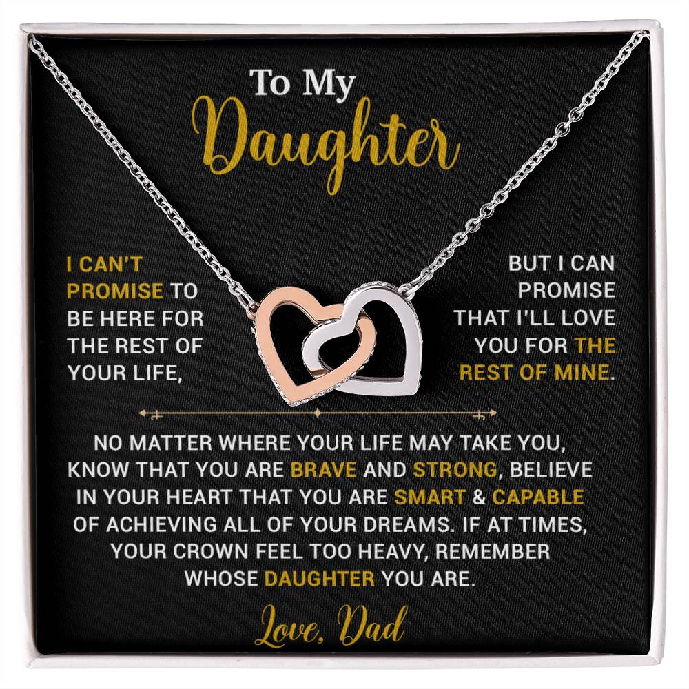 To My Daughter Necklace, Gift for Daughter from Dad, Father Daughter Necklace 17_4_Gold