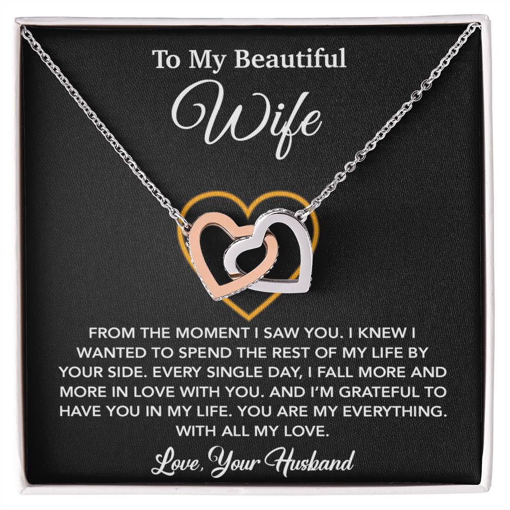 To My Wife Necklace, Gift For Wife, Anniversary Gift For Wife, Necklace For Wife 27_5_Black