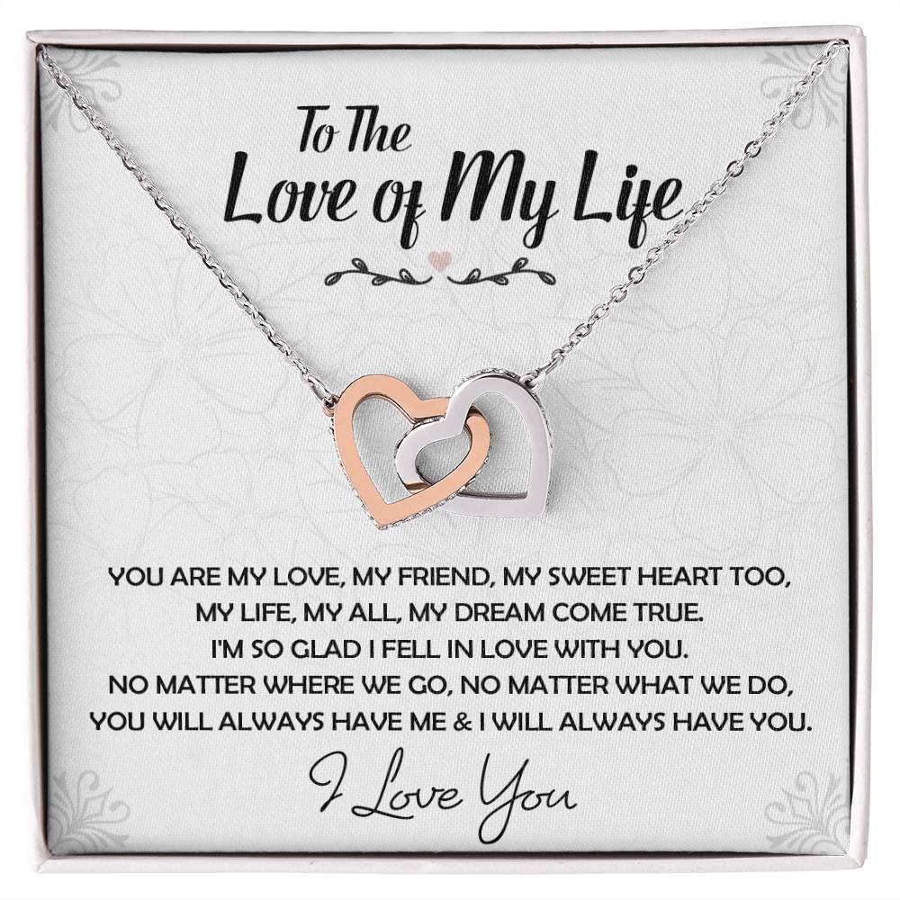 To The Love Of My Life Necklace, Future Wife, Girlfriend, Wife Gift