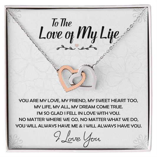 To The Love Of My Life Necklace, Future Wife, Girlfriend, Wife Gift