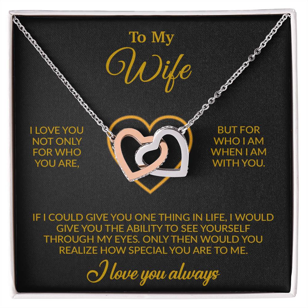 To My Wife Necklace, Gift For Wife, Anniversary Gift For Wife, Necklace For Wife 10_6_Gold