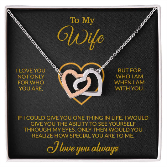 To My Wife Necklace, Gift For Wife, Anniversary Gift For Wife, Necklace For Wife 10_6_Gold