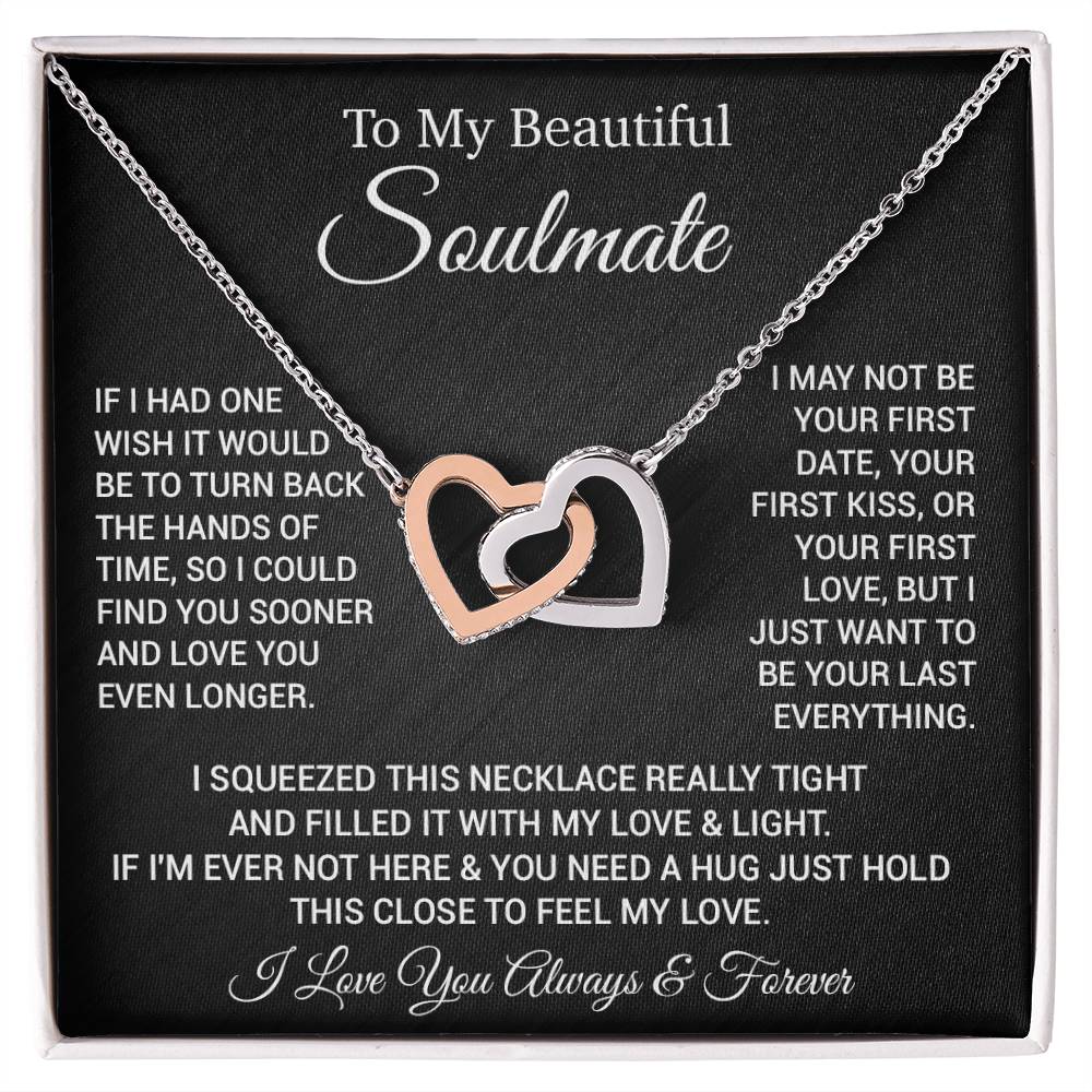 To My Soulmate Necklace, Gift For Soulmate, Anniversary Gift, Christmas Gift 24_2_Black