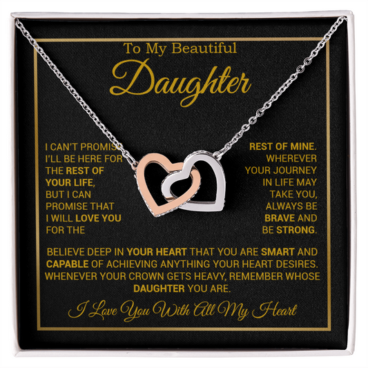 To My Daughter Necklace, Gift for Daughter from Dad And Mom Daughter Necklace