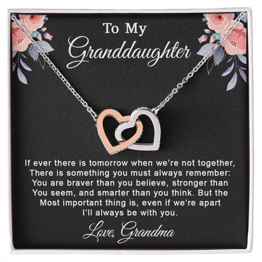 To My Granddaughter Necklace, Granddaughter Gifts From Grandma and Grandpa_New