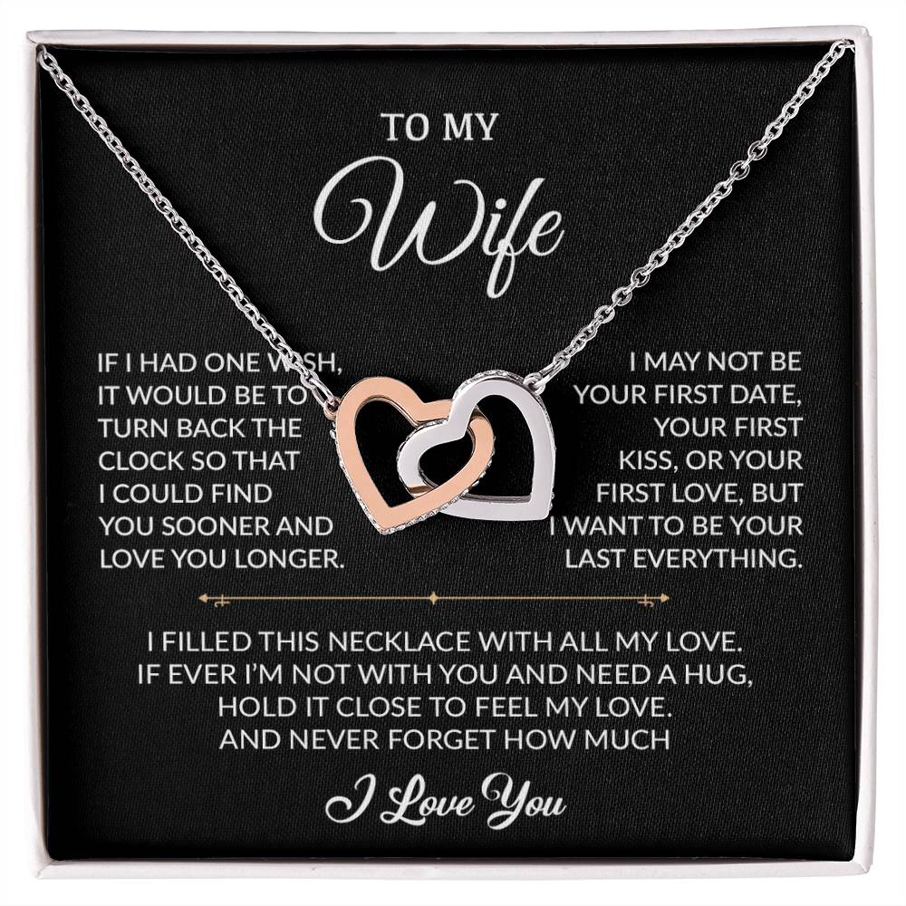 To My Wife Necklace, Gift For Wife, Anniversary Gift For Wife, Necklace For Wife 2_8_Black