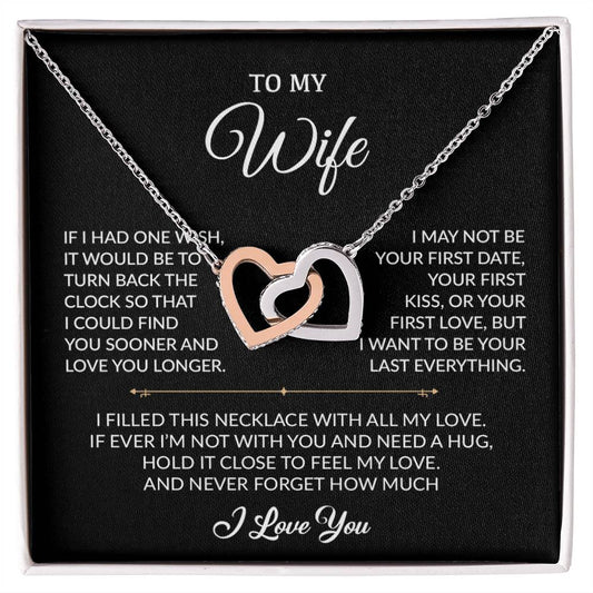 To My Wife Necklace, Gift For Wife, Anniversary Gift For Wife, Necklace For Wife 2_8_Black