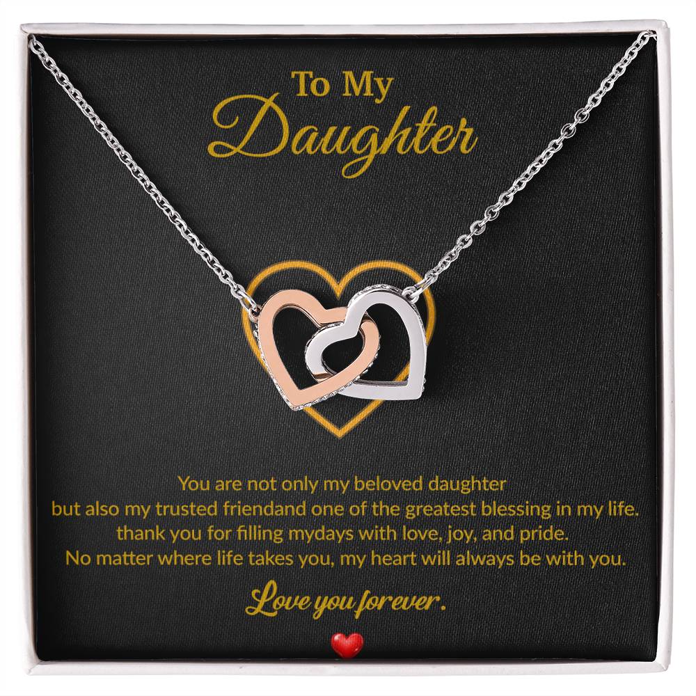 To My Daughter Necklace, Gift for Daughter from Dad, Father Daughter Necklace 13_8_Gold