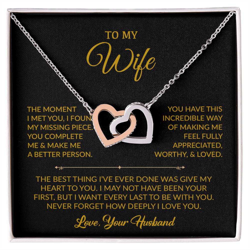 To My Wife Necklace, Gift For Wife, Anniversary Gift For Wife, Necklace For Wife 31_8_Gold