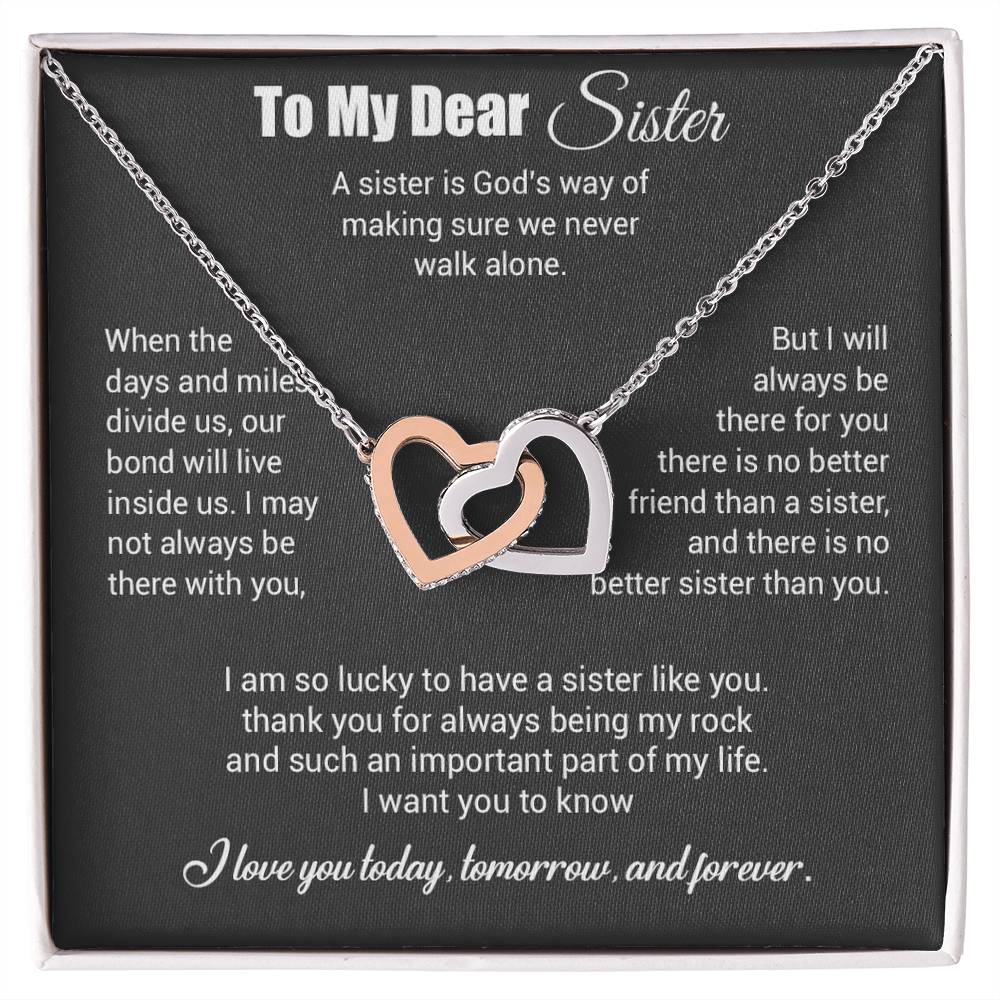 To My Sister Necklace, Brother to Sister, Birthday gift For Sister from Brother 3_4_Gray