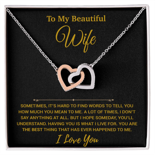 To My Wife Necklace, Christmas Gifts For Women, Anniversary Gift For Wife 19_11_Gold