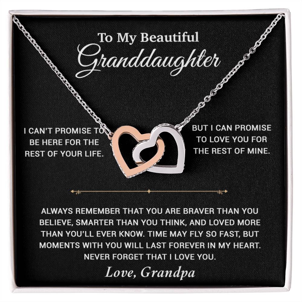 To My Granddaughter Necklace, Birthday Gift For Granddaughter, Birthday Gifts 21_7_Black