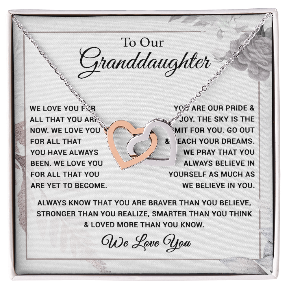 To Our Granddaughter Necklace, Xmas Birthday Gift For Granddaughter from Grandma