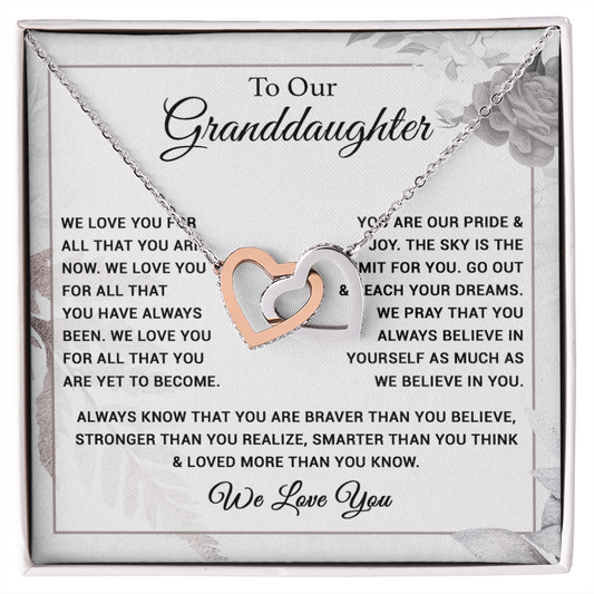To Our Granddaughter Necklace, Xmas Birthday Gift For Granddaughter from Grandma
