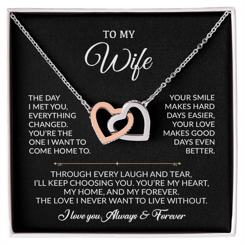 To My Wife Necklace, Gift For Wife, Anniversary Gift For Wife, Necklace For Wife 6_8_Black