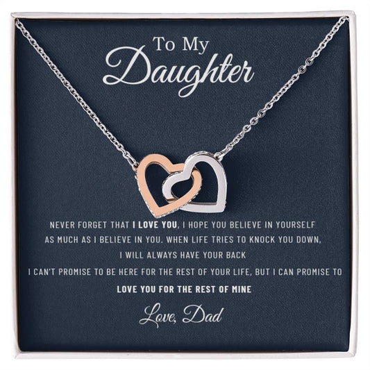 To My Daughter Necklace, Gift For Daughter From Dad, Daughter Father Necklace 14_12